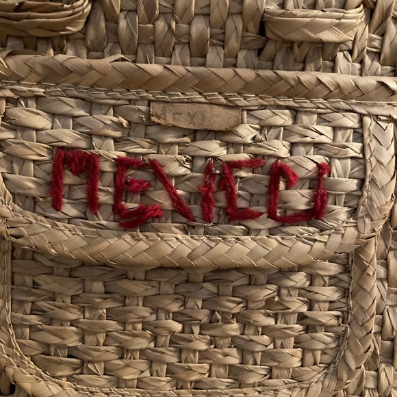 Handwoven Straw Bag with Red and Black Embroidery - Picture 15 of 15